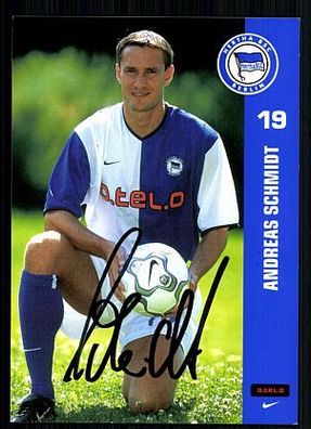 Andreas Schmidt Hertha BSC Berlin 2001-02 1. Karte Orig. Signiert + A 72498