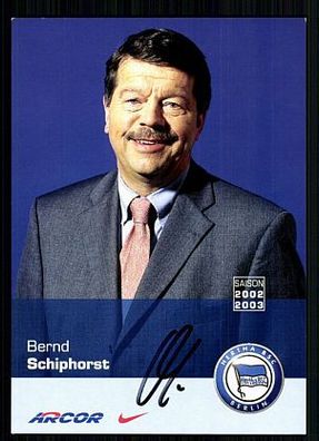 Bernd Schiphorst Hertha BSC 2002-03 TOP AK + A 72521