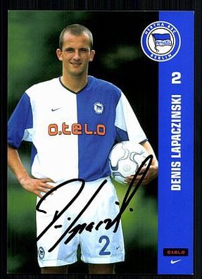 Denis Lapaczinski Hertha BSC Berlin 2001-02 1. Karte Original Signiert + A 72583