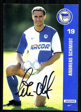 Andreas Schmidt Hertha BSC Berlin 2001-02 2. Karte Orig. Signiert + A 72684