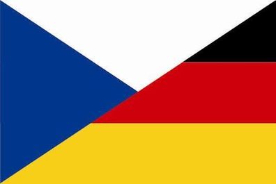 Fahne Flagge Tschechien-Deutschland Premiumqualität