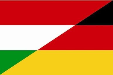 Fahne Flagge Ungarn-Deutschland Premiumqualität