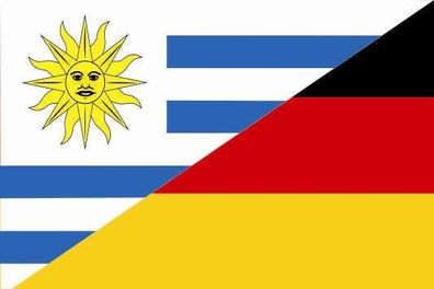 Fahne Flagge Uruguay-Deutschland Premiumqualität