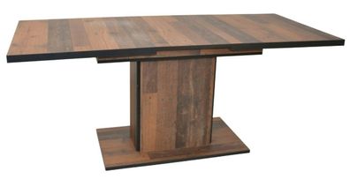moderner Auszugtisch 140-180 cm braun / schwarz design Esstisch Säulentisch NEU