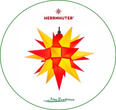 Herrnhuter Stern 40 cm Farbe gelb - rot wetterfest Kunststoff für Außen Sterne