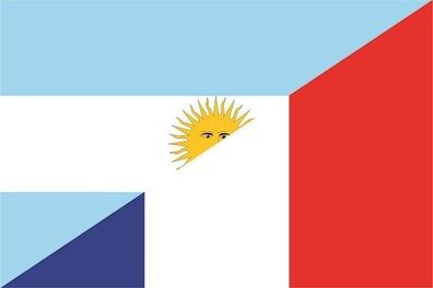 Fahne Flagge Argentinien-Frankreich Premiumqualität