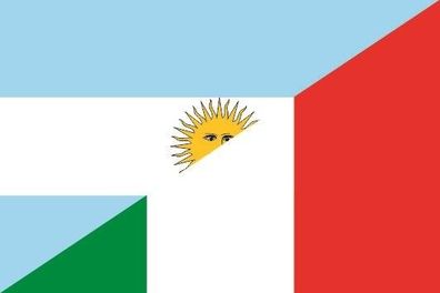 Fahne Flagge Argentinien-Italien Premiumqualität
