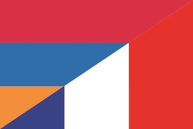 Fahne Flagge Armenien -Frankreich Premiumqualität