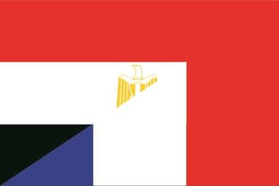 Fahne Flagge Ägypten-Frankreich Premiumqualität