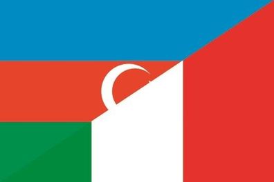 Fahne Flagge Aserbaidschan-Italien Premiumqualität