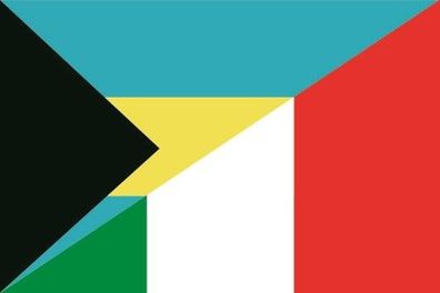 Fahne Flagge Bahamas-Italien Premiumqualität
