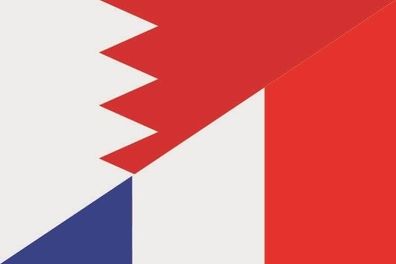 Fahne Flagge Bahrain-Frankreich Premiumqualität