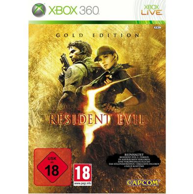 XBox 360 Resident Evil 5 Gold Edition 100% Uncut Beste Speil von Mikrosoft USK ab 18
