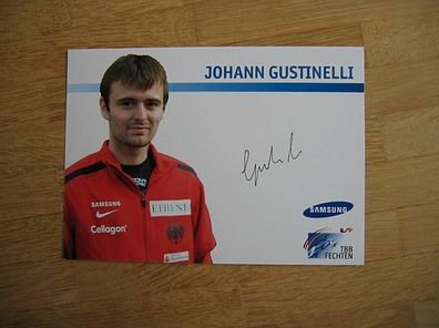 Fechten Nationalmannschaft Johann Gustinelli - handsigniertes Autogramm!!!