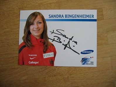 Fechten Nationalmannschaft Sandra Bingenheimer - handsigniertes Autogramm!!!
