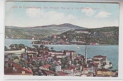 28582 Ak Salut de Constantinople Vue d´Arnaout Keuy sur la Cote d´Europe Bosphor
