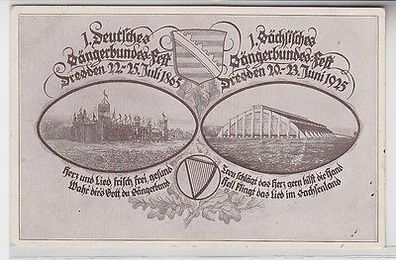 63920 Jubiläums Festpostkarte Dresden Sängerbundesfest 1925