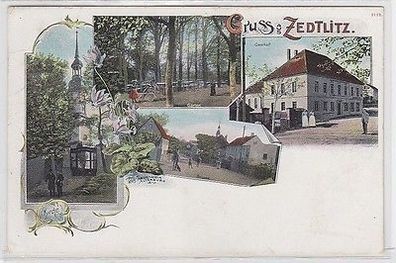 63956 Mehrbild Ak Gruß aus Zedlitz Gasthof usw. 1909