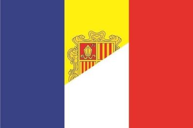 Fahne Flagge Andorra-Frankreich Premiumqualität