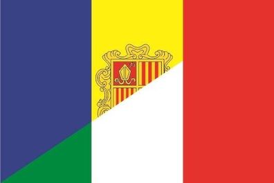 Fahne Flagge Andorra-Italien Premiumqualität
