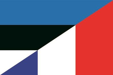Fahne Flagge Estland-Frankreich Premiumqualität