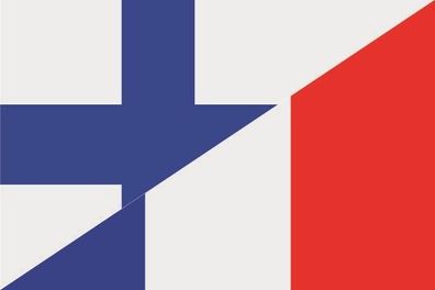 Fahne Flagge Finnland-Frankreich Premiumqualität