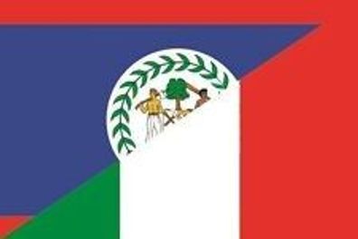 Fahne Flagge Belize-Italien Premiumqualität