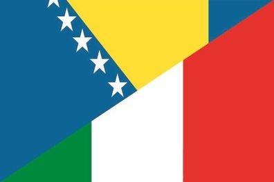 Fahne Flagge Bosnien-Herzegowina-Italien Premiumqualität