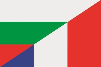 Fahne Flagge Bulgarien-Frankreich Premiumqualität