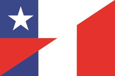 Fahne Flagge Chile -Frankreich Premiumqualität
