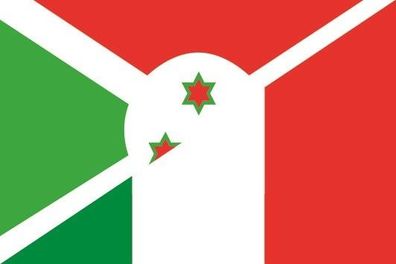 Fahne Flagge Burundi-Italien Premiumqualität