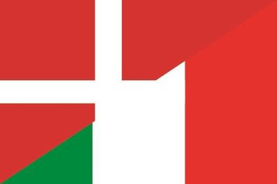 Fahne Flagge Dänemark-Italien Premiumqualität