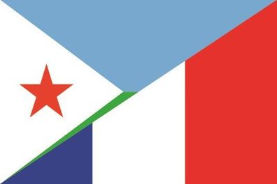 Fahne Flagge Dschibouti-Frankreich Premiumqualität