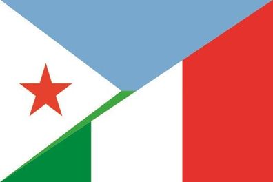 Fahne Flagge Dschibouti-Italien Premiumqualität
