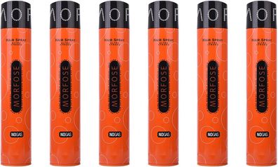 Morfose Haarspray Ultra Strong / Orange / Ohne Gas 6x400 ml