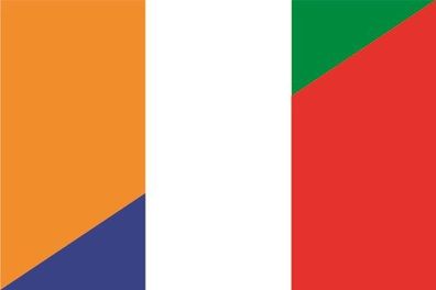 Fahne Flagge Elfenbeinküste-Frankreich Premiumqualität