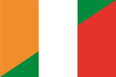 Fahne Flagge Elfenbeinküste-Italien Premiumqualität