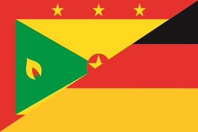 Fahne Flagge Grenada-Deutschland Premiumqualität