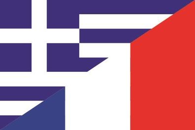 Fahne Flagge Griechenland-Frankreich Premiumqualität