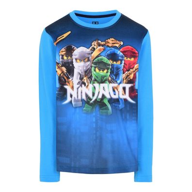 Lego Wear Jungen Langarmshirt Longsleeve langärmliges T-shirt Ninjago Dunkelblau