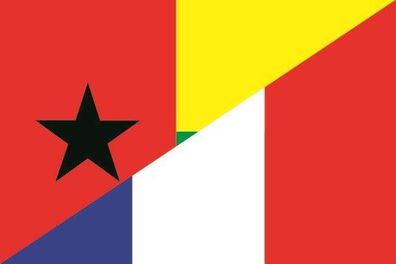 Fahne Flagge Guinea-Bissau-Frankreich Premiumqualität