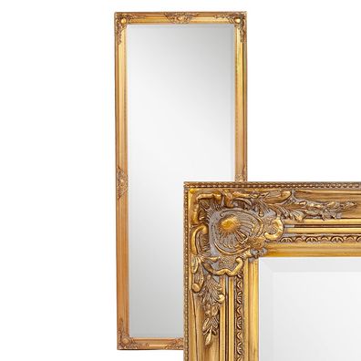 Wandspiegel Leandos 160x60cm barock gold antik Design Spiegel pompös Holzrahmen