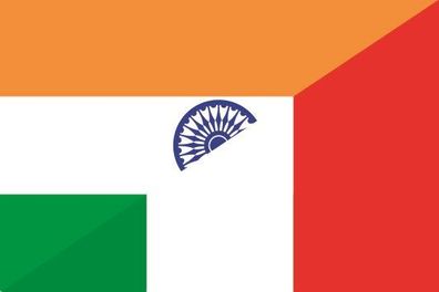 Fahne Flagge Indien-Italien Premiumqualität