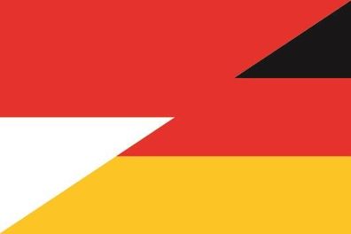 Fahne Flagge Indonesien-Deutschland Premiumqualität