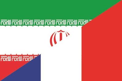 Fahne Flagge Iran-Frankreich Premiumqualität