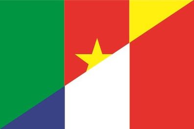 Fahne Flagge Kamerun-Frankreich Premiumqualität