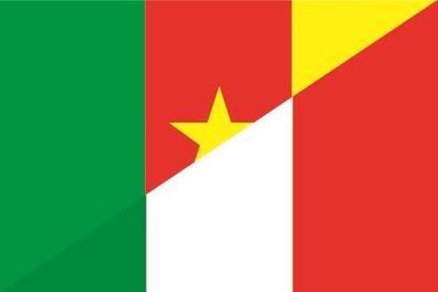Fahne Flagge Kamerun-Italien Premiumqualität
