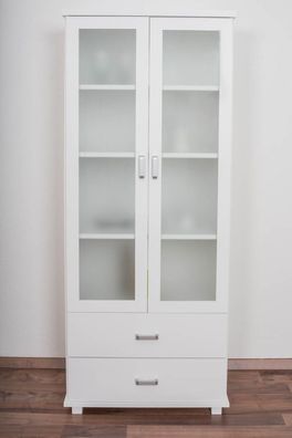 Kleiderschrank Kiefer Vollholz massiv weiß lackiert Columba 02 - Abmessung 195 x