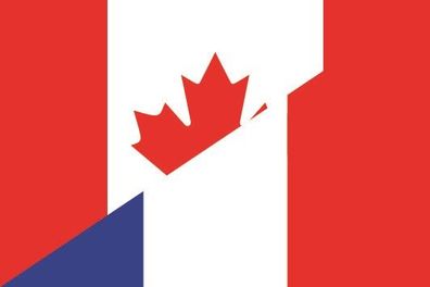 Fahne Flagge Kanada -Frankreich Premiumqualität