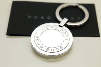 Hugo Boss Framework Chrome Schlüssel-Anhänger Ring Edelstahl